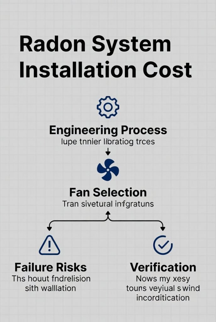 Radon System Installation Cost: Engineering Process, Fan Selection, Failure Risks & Verification Radon System Installation Cost: