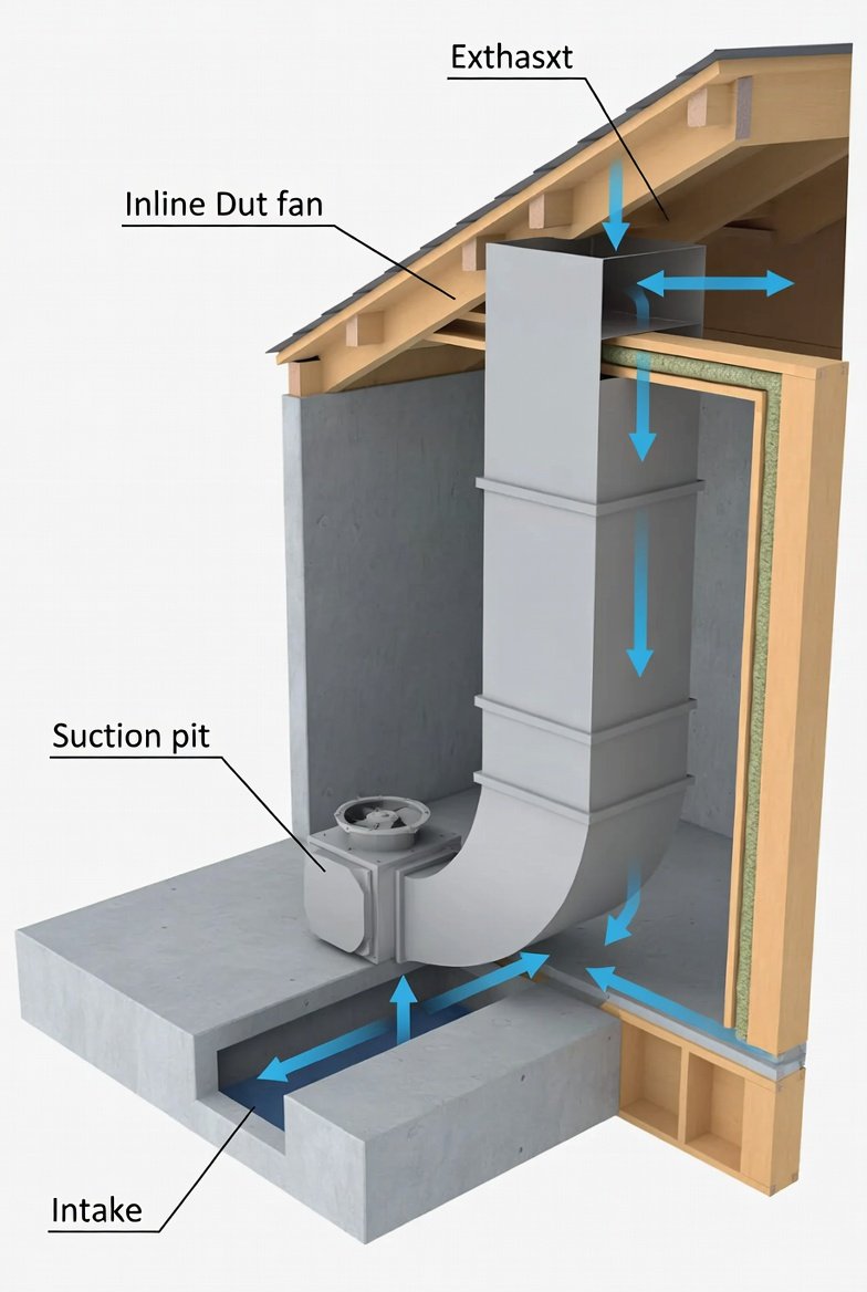 Post-mitigation radon testing timeline showing the recommended verification window.
